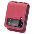 Samsung Galaxy Z Flip4 5G Hybrid Case with Card Holder - Red