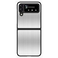 Samsung Galaxy Z Flip4 5G Stainless Steel Hybrid Case - Silver