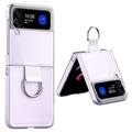Samsung Galaxy Z Flip4 Case with Metal Ring - Clear