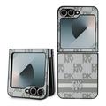 Samsung Galaxy Z Flip6/Z Flip7 FE DKNY Checkered Pattern and Stripe Case - Beige