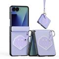 Samsung Galaxy Z Flip8 Dux Ducis Luvy Case with Finger Ring/Hand Strap - Purple / Shell