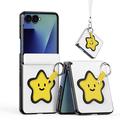 Samsung Galaxy Z Flip8 Dux Ducis Luvy Case with Finger Ring/Hand Strap - White / Star