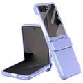 Samsung Galaxy Z Flip8 Plastic Case with Outer Tempered Glass Screen Protector - Purple