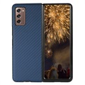 Samsung Galaxy Z Fold2 5G Hybrid Case - Carbon Fiber - Blue