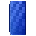 Samsung Galaxy Z Fold3 5G Flip Case - Carbon Fiber - Blue