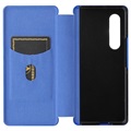 Samsung Galaxy Z Fold3 5G Flip Case - Carbon Fiber - Blue