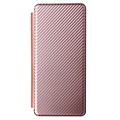 Samsung Galaxy Z Fold3 5G Flip Case - Carbon Fiber - Rose Gold