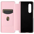 Samsung Galaxy Z Fold3 5G Flip Case - Carbon Fiber - Rose Gold