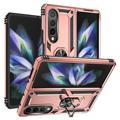 Samsung Galaxy Z Fold4 5G Hybrid Case with Metal Kickstand - Rose Gold