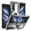 Samsung Galaxy Z Fold4 5G Hybrid Case with Metal Kickstand - Silver