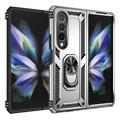 Samsung Galaxy Z Fold4 5G Hybrid Case with Metal Kickstand - Silver