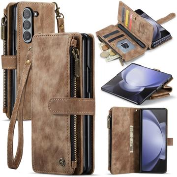 Samsung Galaxy Z Fold6 Caseme C30 Multifunctional Wallet Case - Brown