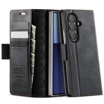 Samsung Galaxy Z Fold7 Caseme 033 Calf Texture Wallet Case with RFID Blocking - Black