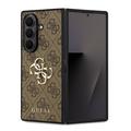 Samsung Galaxy Z Fold7 Guess 4G Big Metal Logo Hybrid Case - Brown