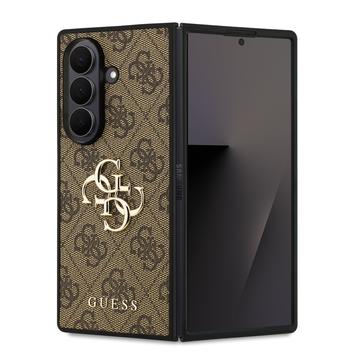 Samsung Galaxy Z Fold7 Guess 4G Big Metal Logo Hybrid Case - Brown