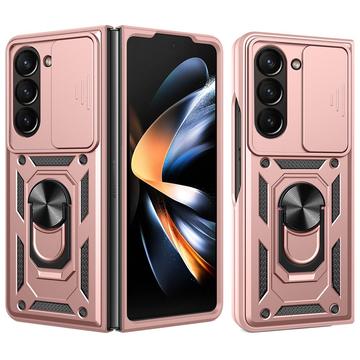 Samsung Galaxy Z Fold7 Rotary Ring Hybrid Case with Camera Shield