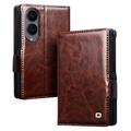 Samsung Galaxy Z Fold8 Qialino Classic Wallet Leather Case - Dark Brown