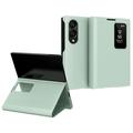 Samsung Galaxy Z Fold8 Smart Clear View Flip Case with Card Slot - Light Green