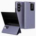 Samsung Galaxy Z TriFold Smart Clear View Flip Case with Card Slot - Grey Purple