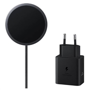 Samsung Magnet Wireless Charger and 45W USB-C Power Adapter EP-P2900TBEGWW - Black