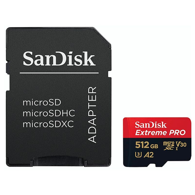 SanDisk Extreme Pro microSDXC UHS-I Card SDSQXCZ-512G-GN6MA - 512GB