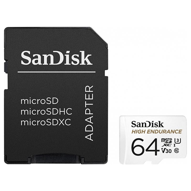 SanDisk MicroSDXC ad alta resistenza da 64 GB Classe 10 adattatore SD