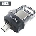 SanDisk Ultra Dual Drive m3.0 Flash Drive SDDD3-016G-G46
