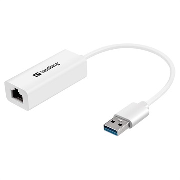 Sandberg USB 3.0 / Gigabit Ethernet Network Adapter - White