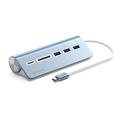 Satechi USB-C Aluminum USB Hub & Memory Card Reader - Blue