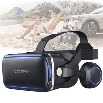 Shinecon 6 Generation G04E 3D VR Virtual Reality Glasses with Earphones