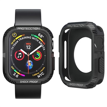 Shockproof Apple Watch Series 7/SE/6/5/4 TPU Case - 40mm/41mm - Black