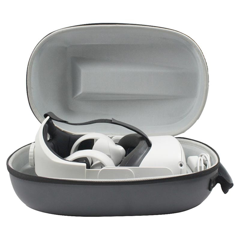 Shockproof Oculus Quest 2 Case with Double Zipper - Grey