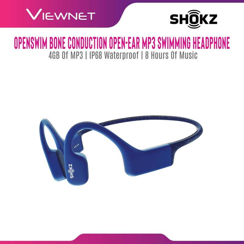 Shokz OpenSwim Wireless Headphones for Swimming Blue