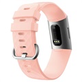 Fitbit Charge 3 Silicone Wristband with Connectors - Pink