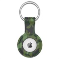 Apple AirTag Silicone Case with Keychain - Green Camouflage