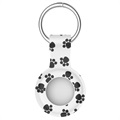 Apple AirTag Silicone Case with Keychain - Paw Print