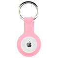 Apple AirTag Silicone Case with Keychain - Pink