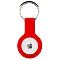 Apple AirTag Silicone Case with Keychain - Red
