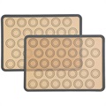 Reusable Heat-Resistant Silicone Baking Mat - 2 Pcs. - Grey