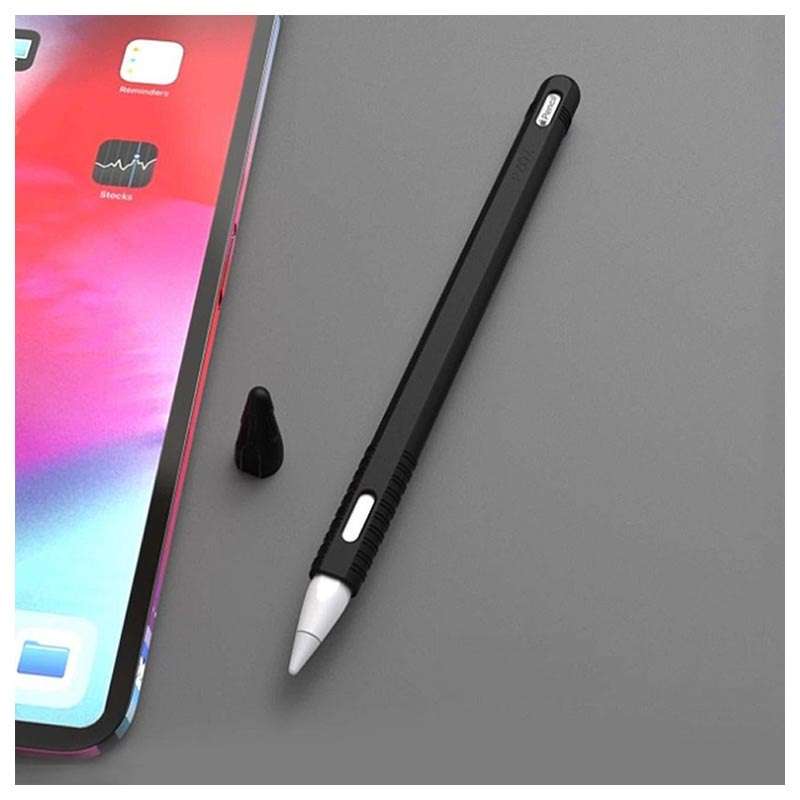 Apple Pencil 2nd Generation Silicone Case With Cap Black