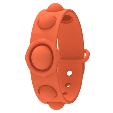 Silicone Pop It Bracelet for Kids & Adults - Orange
