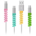 Silicone Spiral Cord and Cable Protector / Organizer - 4 pcs.