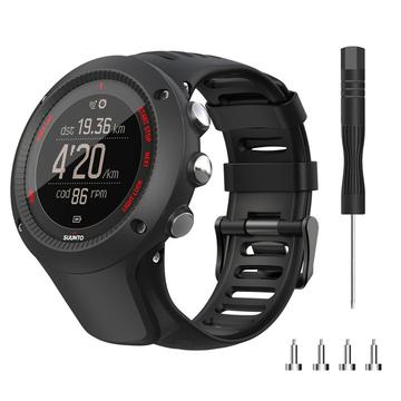 Silicone Strap for Suunto Ambit3 Peak/Sport/Vertical - Black