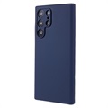 Silky Samsung Galaxy S22 Ultra 5G Silicone Case - Dark Blue