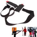 Ski Board Carrier / Adjustable Nylon Fixing Band for Shoulder & Hand Carry