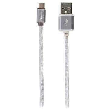 Skross Steel Line Charge\'N Sync MicroUSB Cable - 1m - Silver