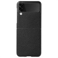 Samsung Galaxy Z Flip3 5G Slim Cover - Genuine Leather - Black