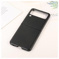 Samsung Galaxy Z Flip3 5G Slim Cover - Genuine Leather - Black