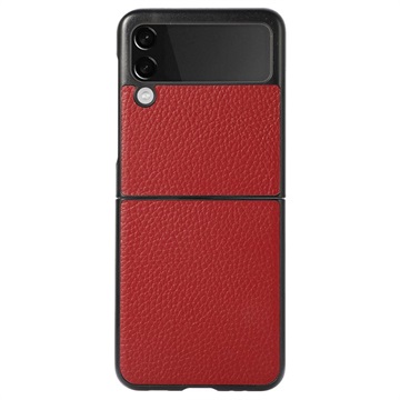 Samsung Galaxy Z Flip3 5G Slim Cover - Genuine Leather - Red