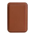 Slim Magnetic Card Holder - MagSafe Compatible - Brown
